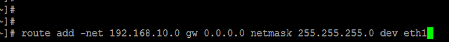 add route in Linux