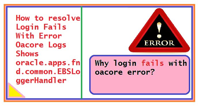 login fails with error oacore