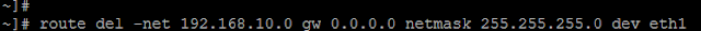 How to delete route in linux